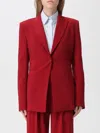 Patrizia Pepe Button Jacket In Red