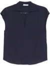 PATRIZIA PEPE SLEEVELESS TUNIC WITH `ESSENTIAL` CUFFLINK
