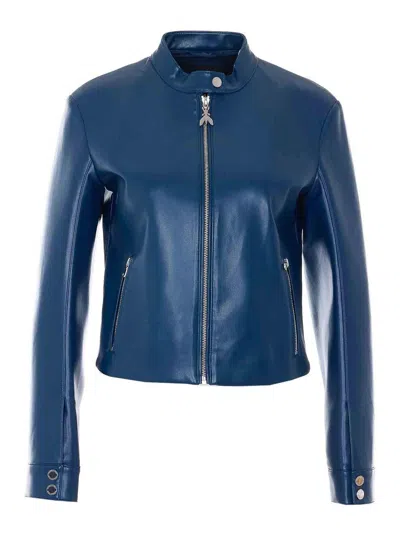 Patrizia Pepe Blue Jacket With Frontal Zip Closure