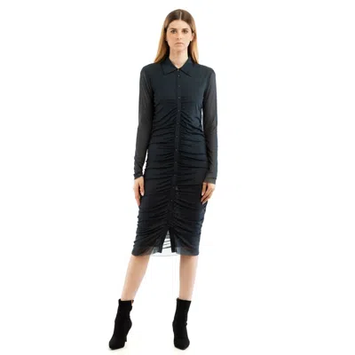 Patrizia Pepe Blue Polyester Casual Dress In Black