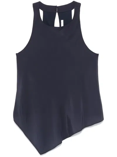 Patrizia Pepe Boat-neck Top In Blue