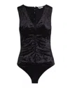 Patrizia Pepe Body Essential In Velluto Nero In Black