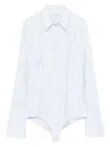 Patrizia Pepe Body Shirt In Blue