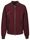 Patrizia Pepe Bomber Jacket In Burgundy