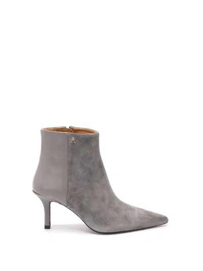 Patrizia Pepe Pointed-toe Panelled Ankle Boots In Multi