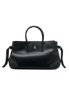Patrizia Pepe New Business Leather Tote Bag In Black