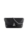 Patrizia Pepe Borsa A Spalla Grande In Pelle Con Tracolla In Catena Black In Black