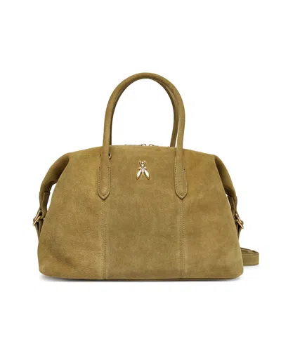 Patrizia Pepe Suede Tote Bag In Green