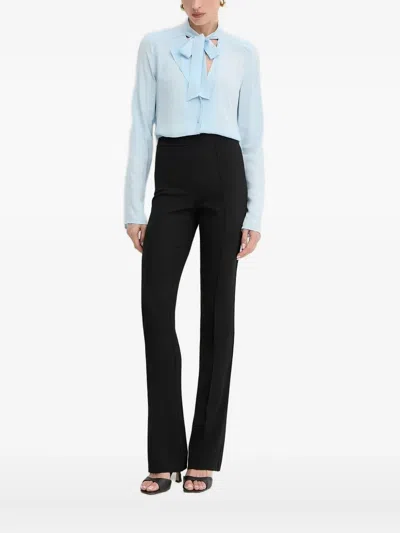 Patrizia Pepe Bow-neck Blouse In Blue