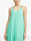 Patrizia Pepe Braided-back Maxi Day Dress In Green