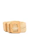 Patrizia Pepe Braided Belt In Neutrals