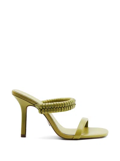 Patrizia Pepe Braided Heeled Sandals In Green