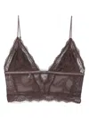 Patrizia Pepe Lace Bralette In Brown