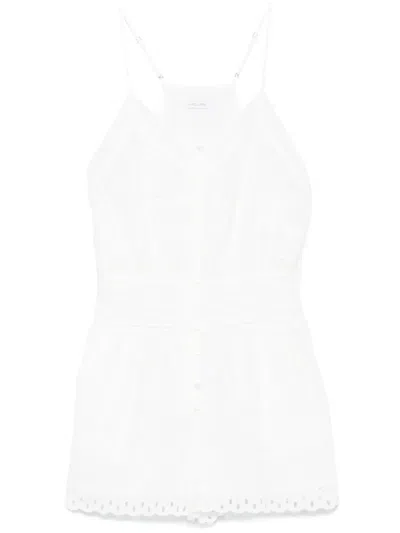 Patrizia Pepe Broderie Anglaise Playsuit In White