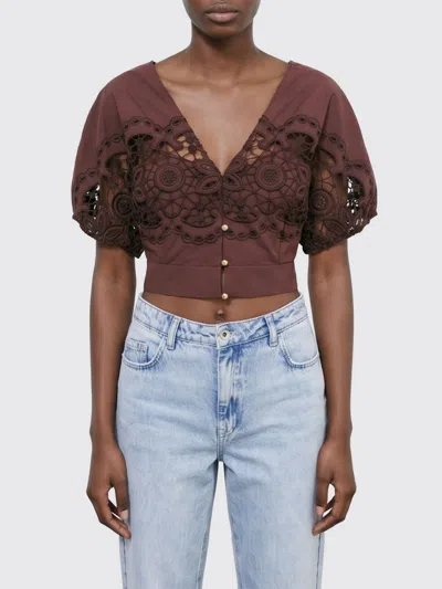 Patrizia Pepe Shirt Woman In Brown