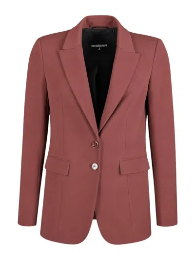 Patrizia Pepe Brown Suit In Burgundy