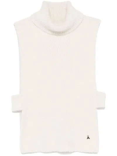 Patrizia Pepe Brushed-knit Vest In Neutrals