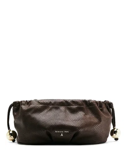 Patrizia Pepe Bubble Clutch Bag In Purple
