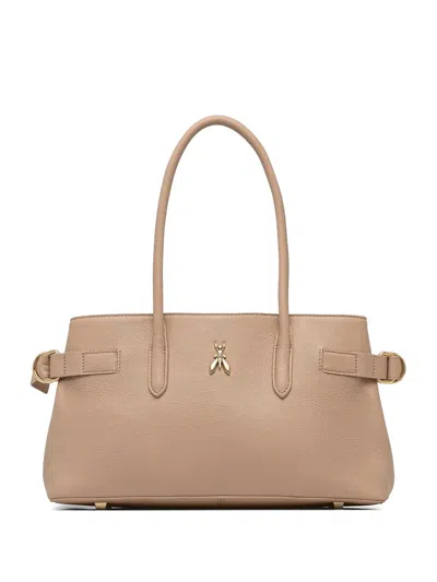 Patrizia Pepe Buckle-detail Tote Bag In Brown