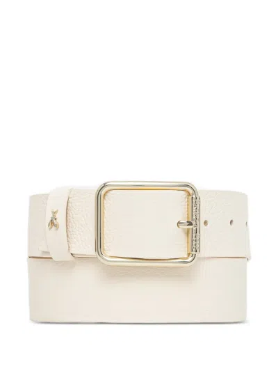 Patrizia Pepe Buckle Fly Belt In Neutral