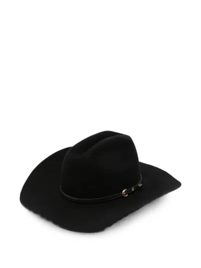 Patrizia Pepe Buckle-detail Hat In Black