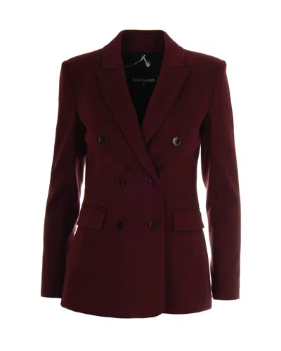 Patrizia Pepe Giacca Doppiopetto Bordeaux In Burgundy