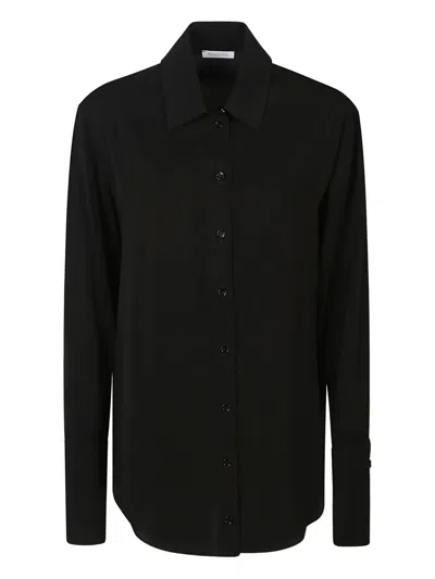 Patrizia Pepe Button-cuff Shirt In Black