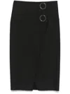 Patrizia Pepe Button-detail Skirt In Black