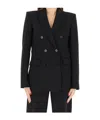 Patrizia Pepe Button-down Blazer In Black