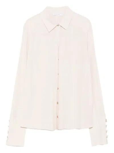 PATRIZIA PEPE PATRIZIA PEPE BUTTON-DOWN COLLAR SHIRT WITH CUFF DETAILS