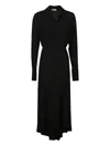 Patrizia Pepe Button-down Midi Dress In Black