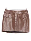 Patrizia Pepe Button-fastening Mini Skirt In Brown