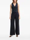 Patrizia Pepe Button-fastening Sleeveless Waistcoat In Blue