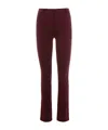 Patrizia Pepe Button-fastening Straight Trousers In Burgundy