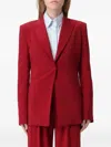 Patrizia Pepe Button Jacket In Red