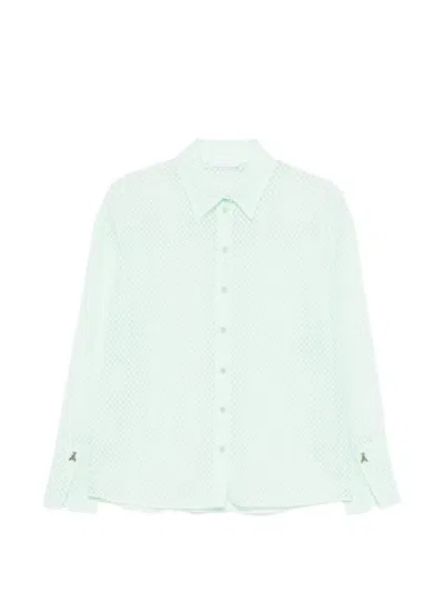 Patrizia Pepe Buttoned Long-sleeve Shirt In Green