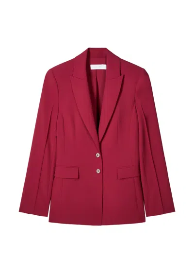Patrizia Pepe Button-fastening Blazer In Purple