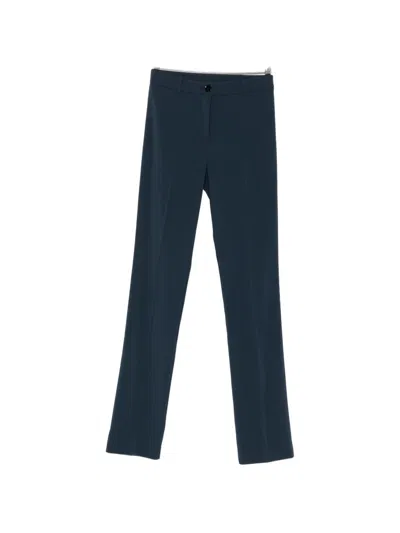 Patrizia Pepe Button-fastening Slim-fit Trousers In Blue