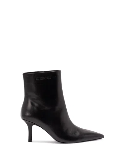 Patrizia Pepe Calf Leather Boots In Black