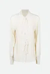 Patrizia Pepe Camicia Crema In Marrone