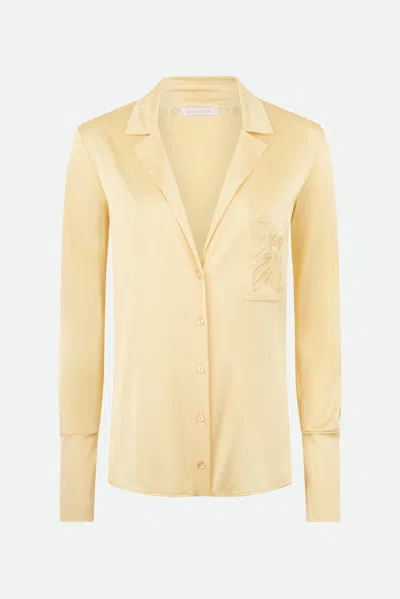 Patrizia Pepe Woman Shirt Yellow Size 8 Viscose, Elastane, Polyester
