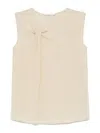 Patrizia Pepe Draped Blouse In Beige