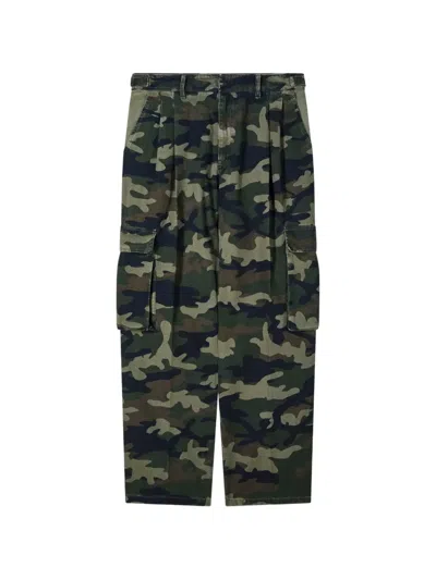 Patrizia Pepe Camouflage-print Cargo Pants In Green