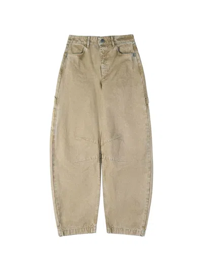 Patrizia Pepe Canvas Cargo Jeans In Neutral