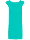 Patrizia Pepe Cap-sleeve Mini Dress In Green