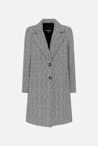 Patrizia Pepe Cappotto Bianco E Nero In Multicolore
