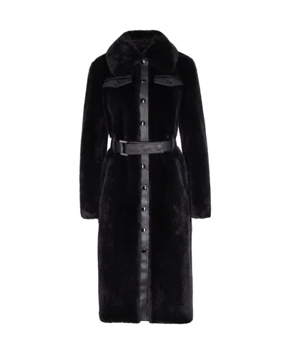 PATRIZIA PEPE BLACK FUR COAT