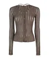 Patrizia Pepe Brown Knit Slim Fit Cardigan