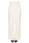 Patrizia Pepe Cargo Style Trousers In White