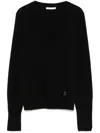 Patrizia Pepe Classic Black Cashmere Sweater In Black